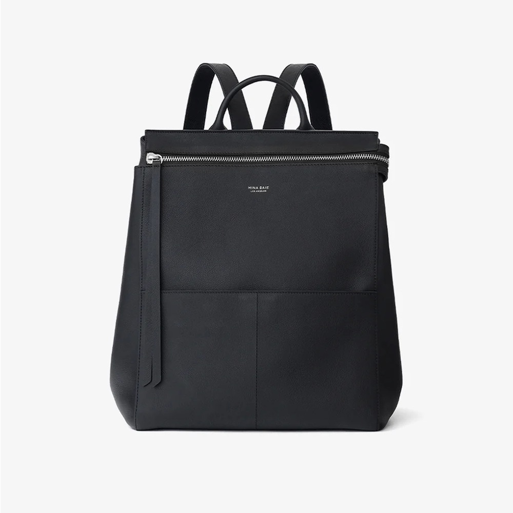 Mina Baie Harper Backpack Leather Full
Diaper Bag
